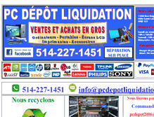 Tablet Screenshot of pcdepotliquidation.com